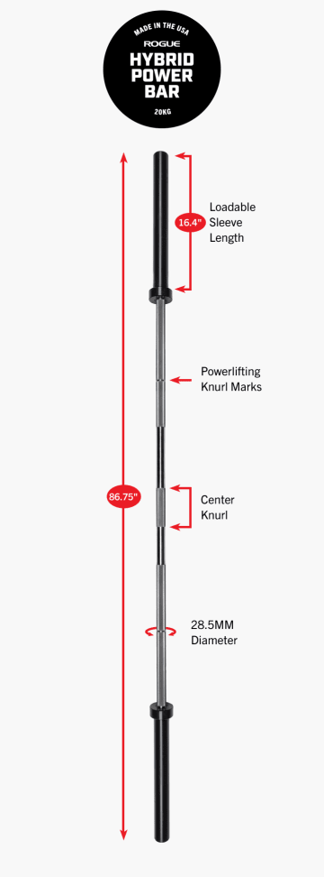 Rogue Hybrid Power Bar | Rogue Fitness Canada